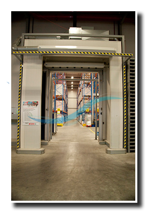 Porte d’air-entrepôt frigorifique-transport